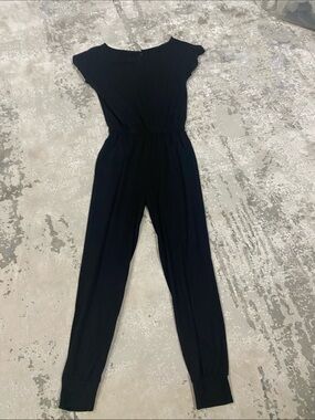 Classic Black Cap-Sleeve Jumpsuit